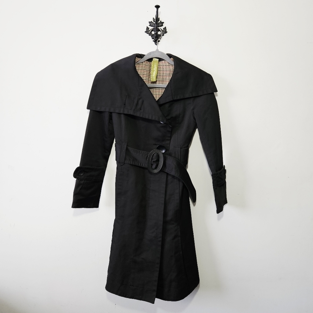 Soia & Kyo Trench Coat Size XS Black Jacket